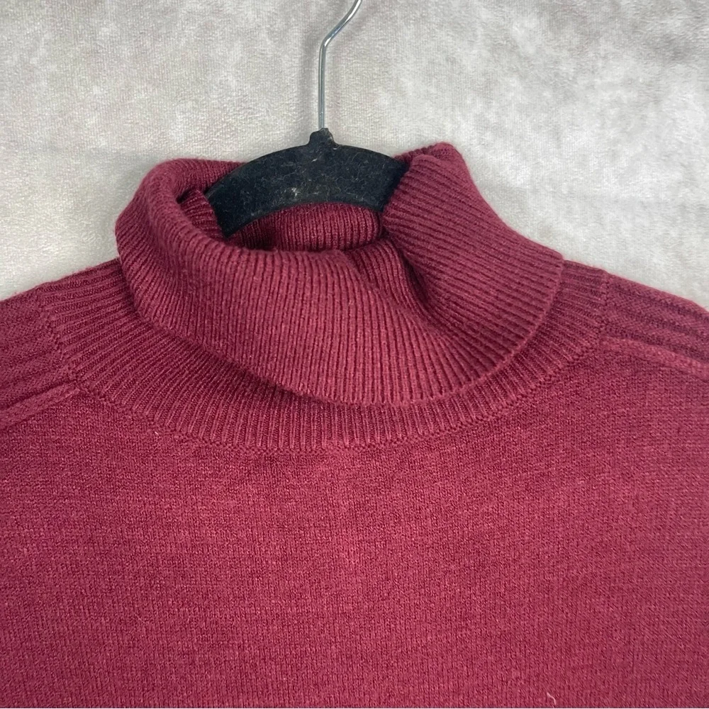 Evereve Carlie Turtleneck Pullover Knit Sweat In Bordeaux Red Size xS